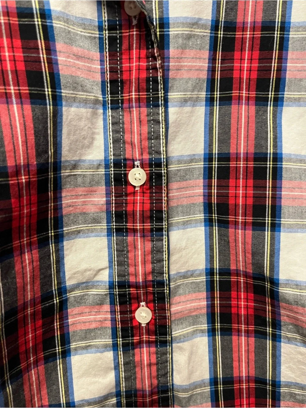 J. Crew Plaid Puff-Sleeve Button-Down Shirt (rack)